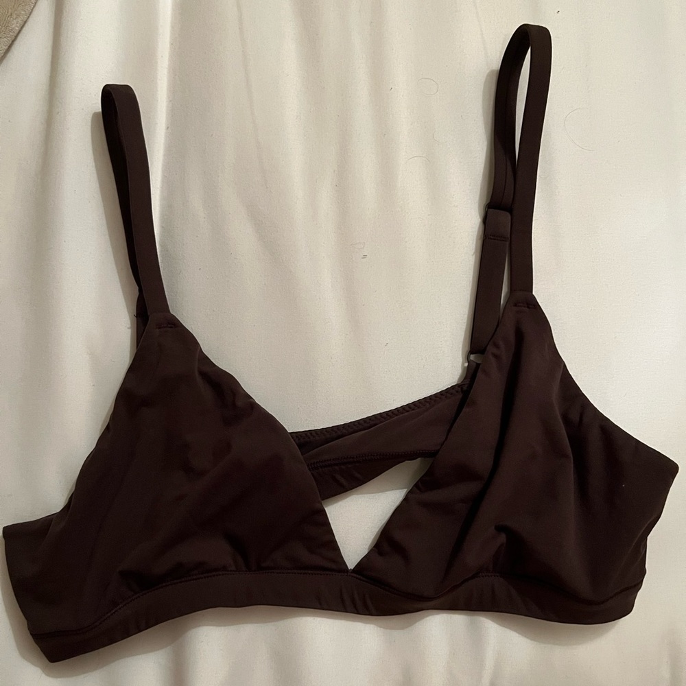 SKIMS Espresso brown triangle bralette